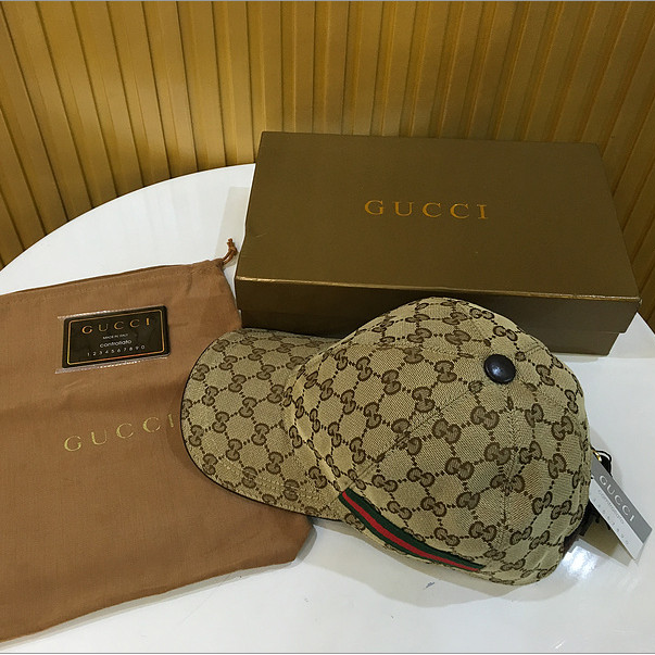 Gucci Original GG Canvas Baseball Hat With Web - everydesigner