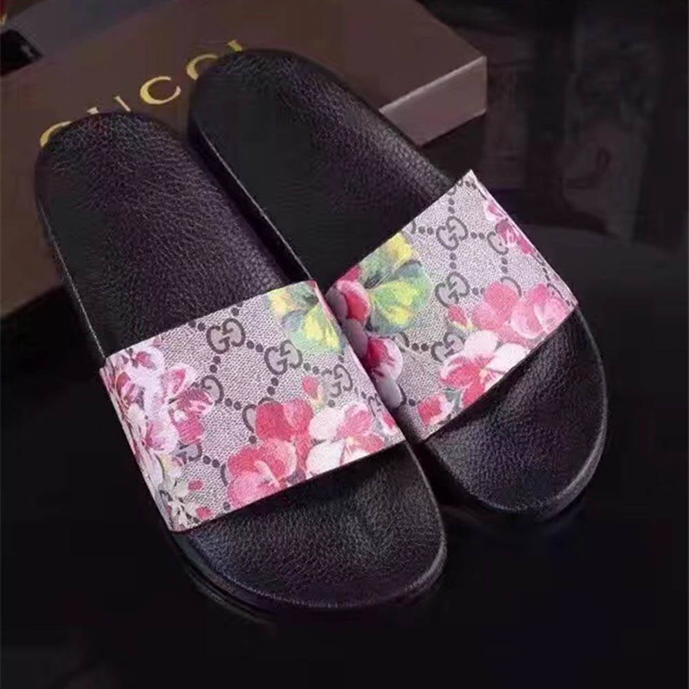 Gucci Bird And Flower Flip Flops - everydesigner