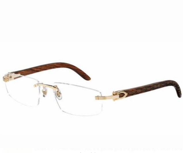 Cartier T8100905 Wood Engraving Eyeglasses Gold - everydesigner