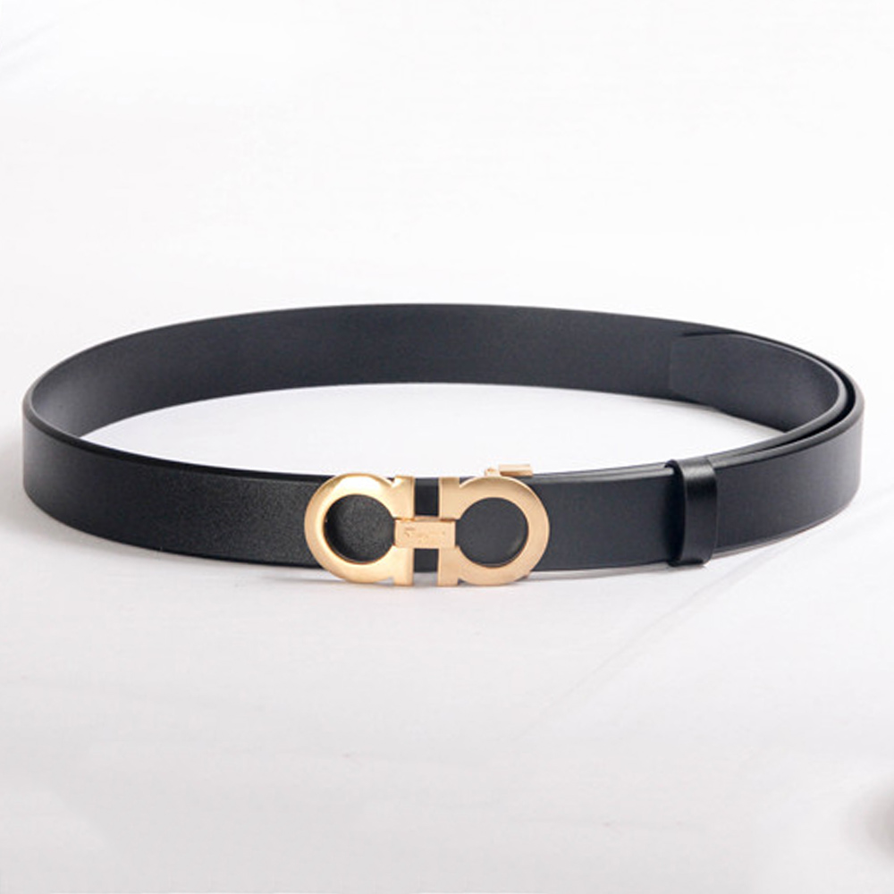 Ferragamo Black Leather Gold Buckle - everydesigner