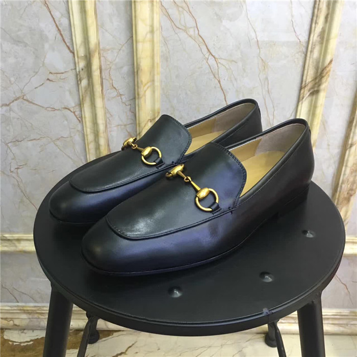 Gucci Jordaan Black Leather Loafers - everydesigner