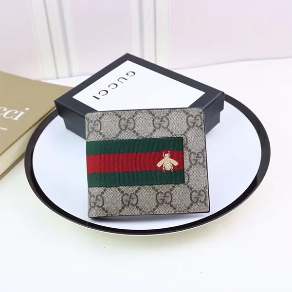 Gucci GG Supreme Bee Bifold Wallet - everydesigner