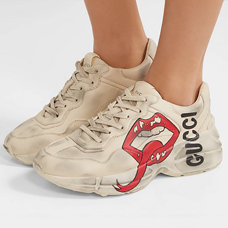 Gucci Rhyton Sneaker With Mouth Print - everydesigner