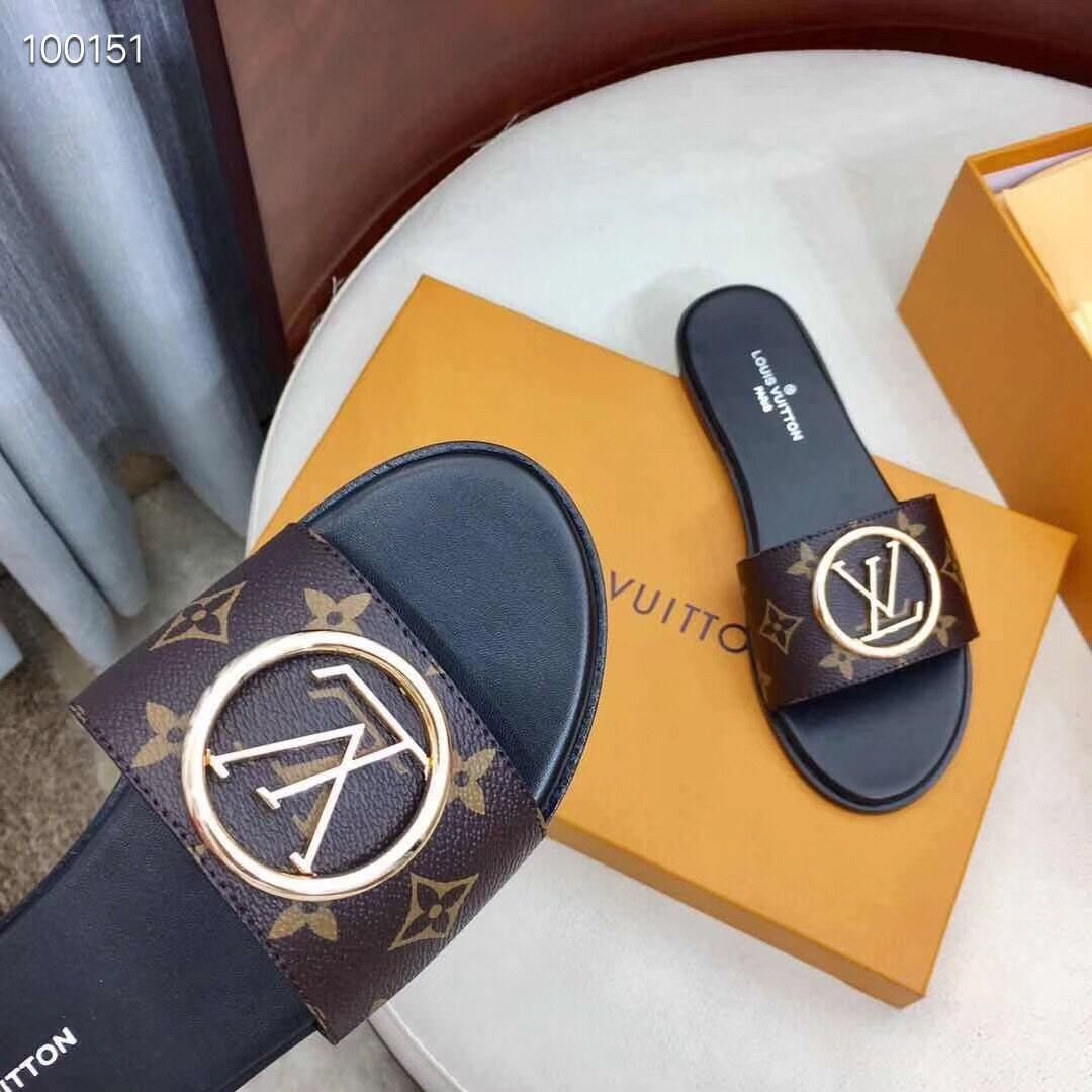 Louis Vuitton Monogram Lock It Flat Mule  - everydesigner