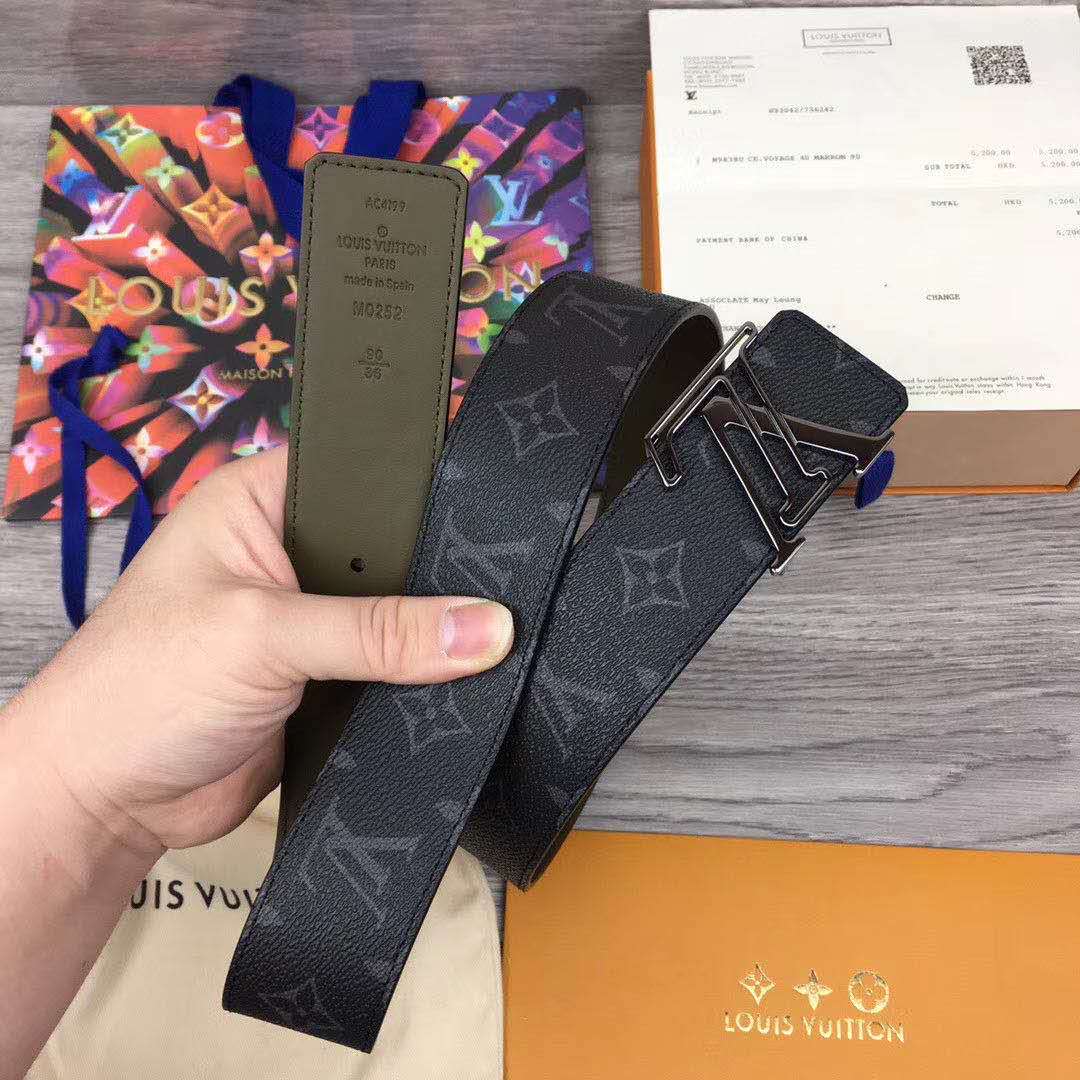 Louis Vuitton Line Reversible Monogram Belt  - everydesigner