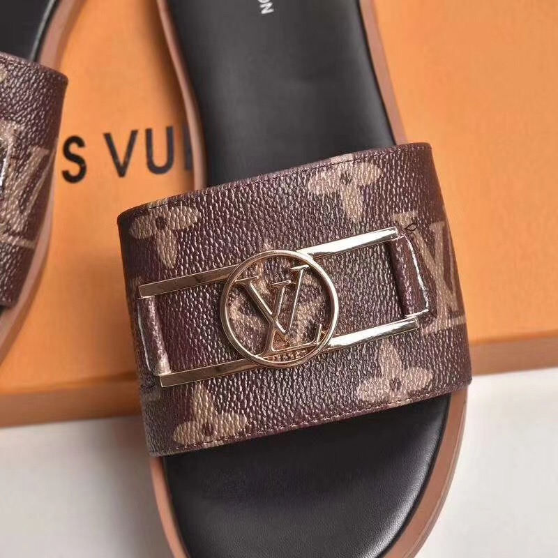 Louis Vuitton Monogram Lock It Flat Mule  - everydesigner