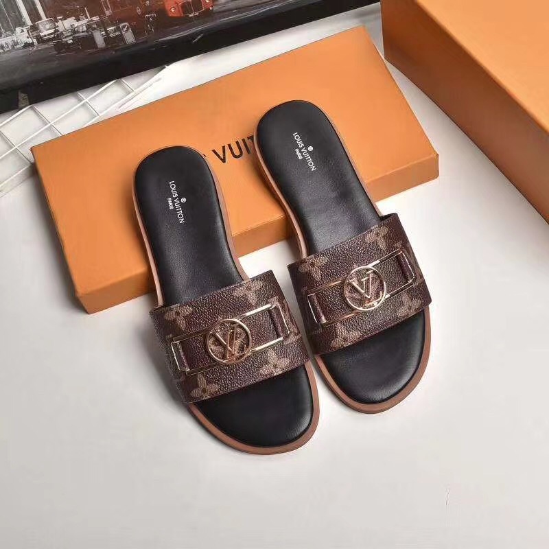 Louis Vuitton Monogram Lock It Flat Mule  - everydesigner