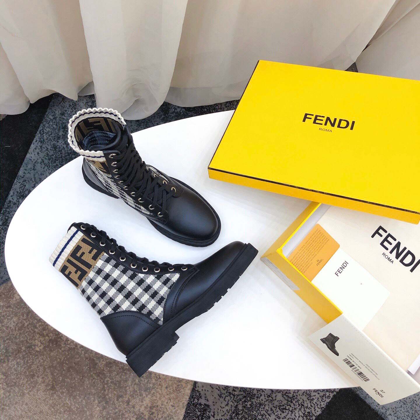 Fendi Leather Biker Boots - everydesigner