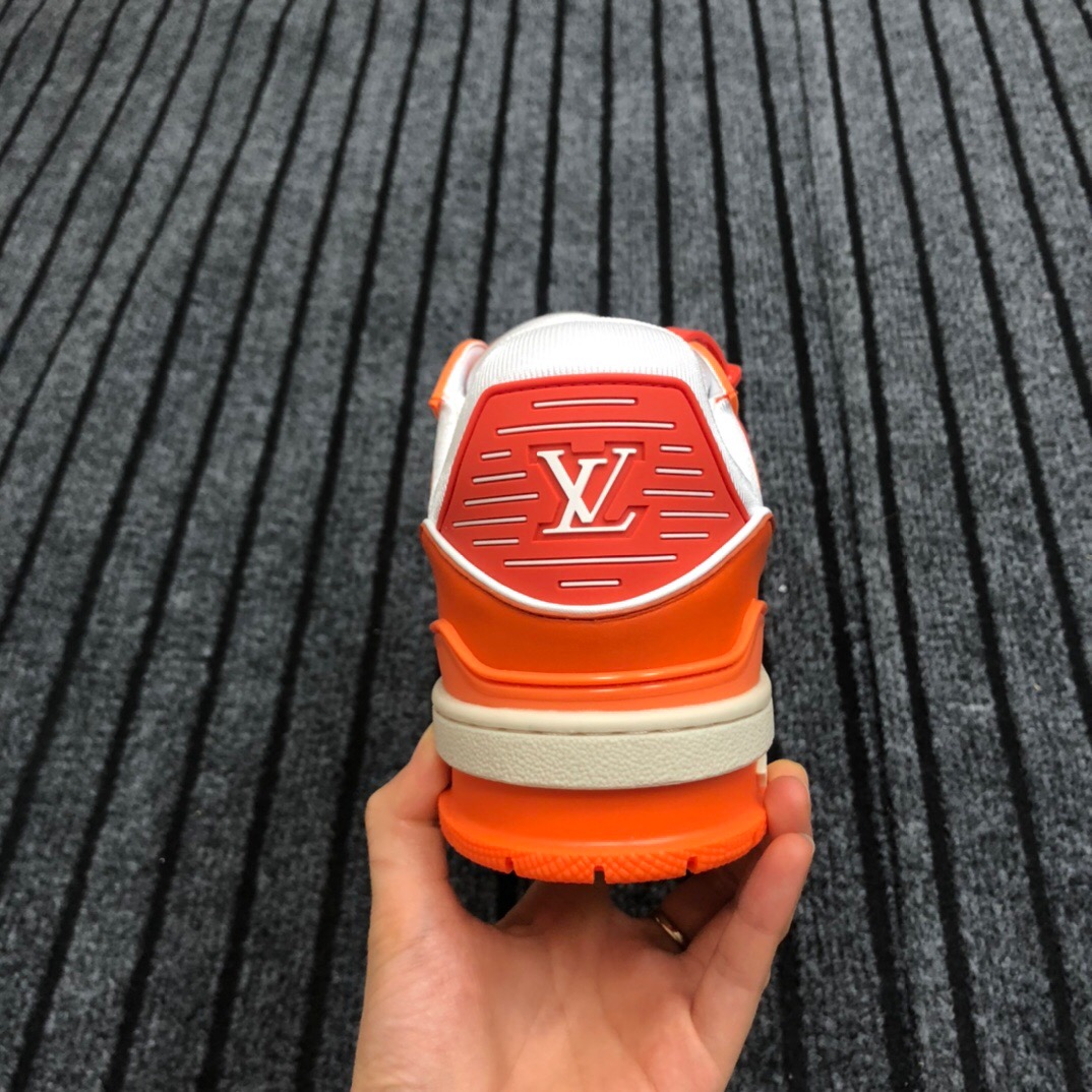 Louis Vuitton Trainer Sneaker In Orange - everydesigner