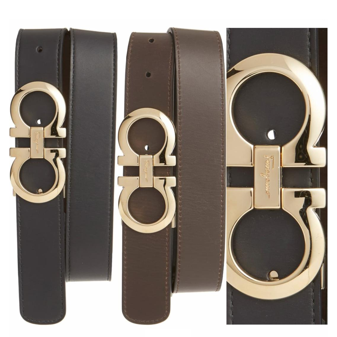 Ferragamo Reversible Leather Belt - everydesigner