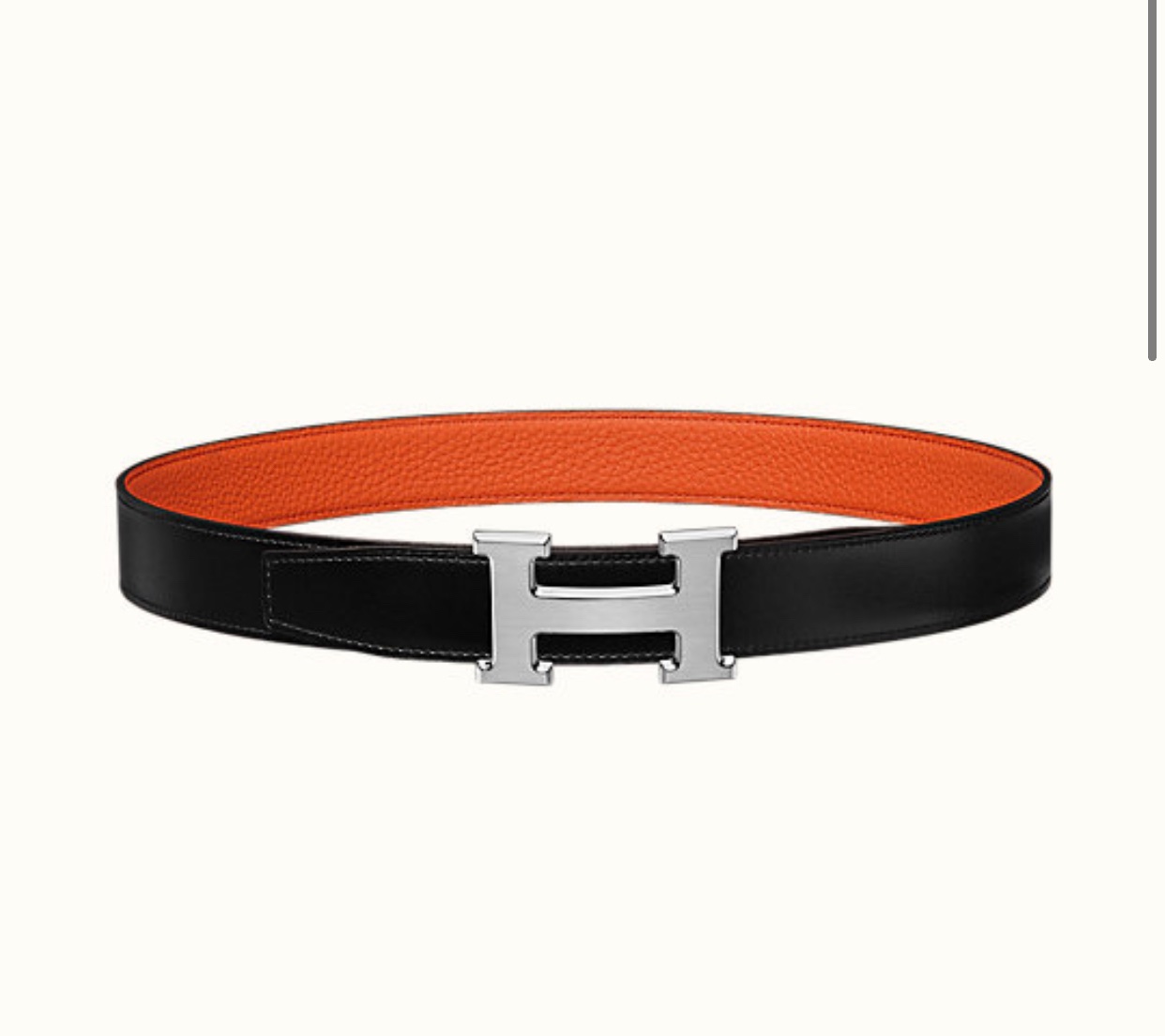 Hermes Brown Leather Belt with Silver Buckle - everydesigner