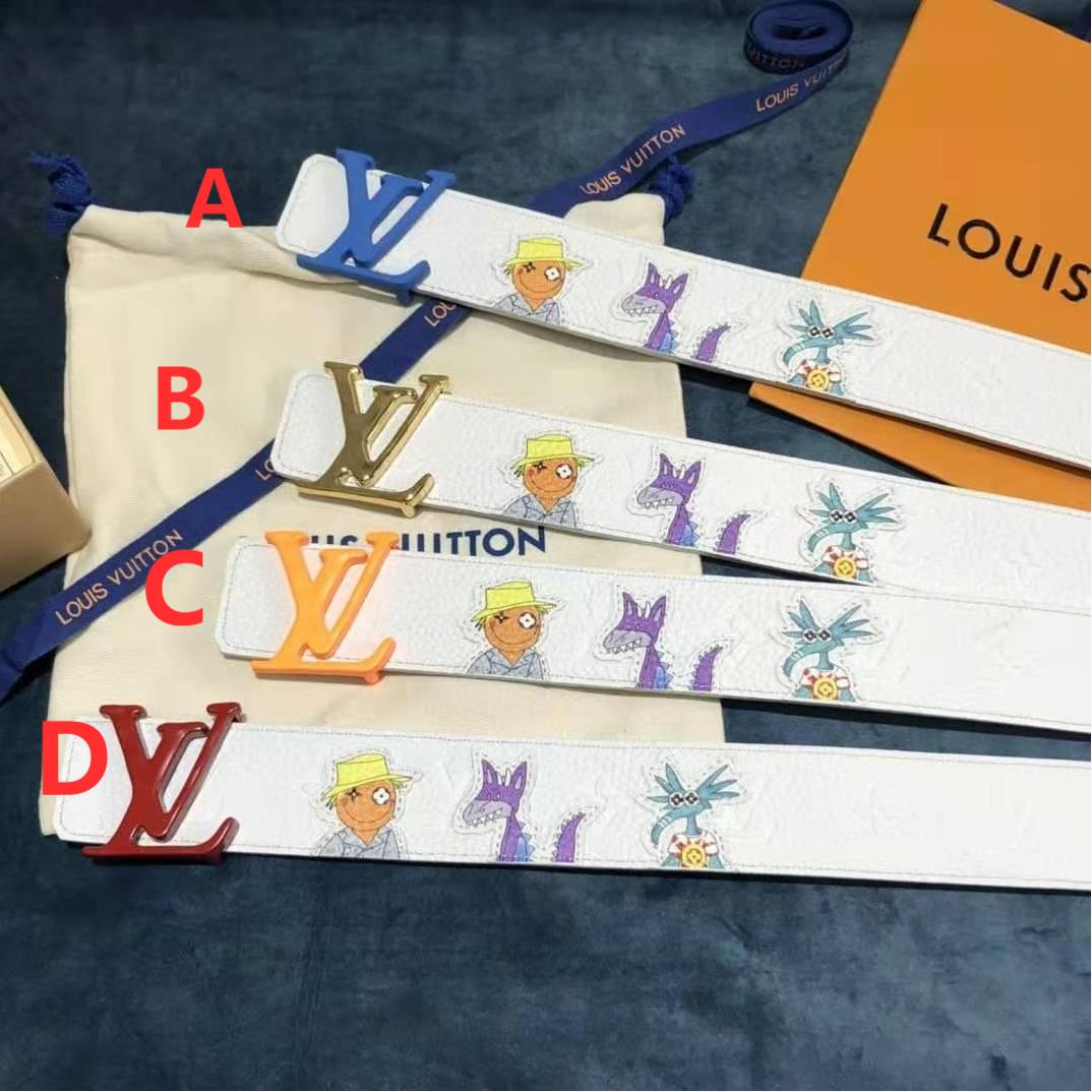 Louis Vuitton Carton White Belt 40MM - everydesigner