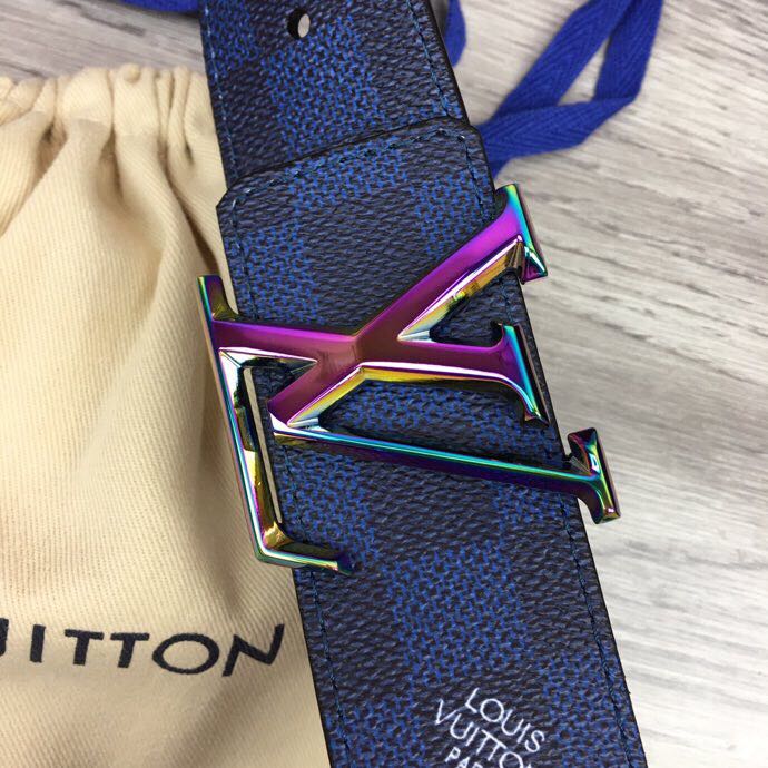 Louis Vuitton Damier 40MM Reversible Belt In Blue - everydesigner