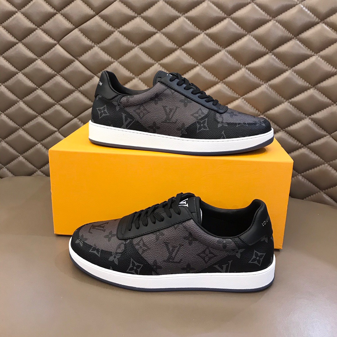 Louis Vuitton Men's Rivoli Monogram Reverse Sneakers - everydesigner