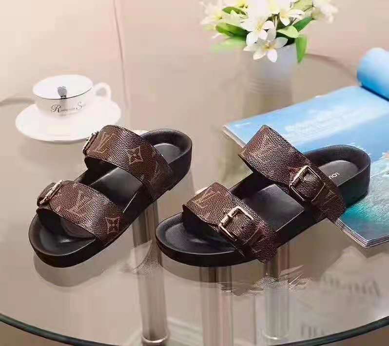 Louis Vuitton Monogram Bom Dia Flat Mule Sandals - everydesigner