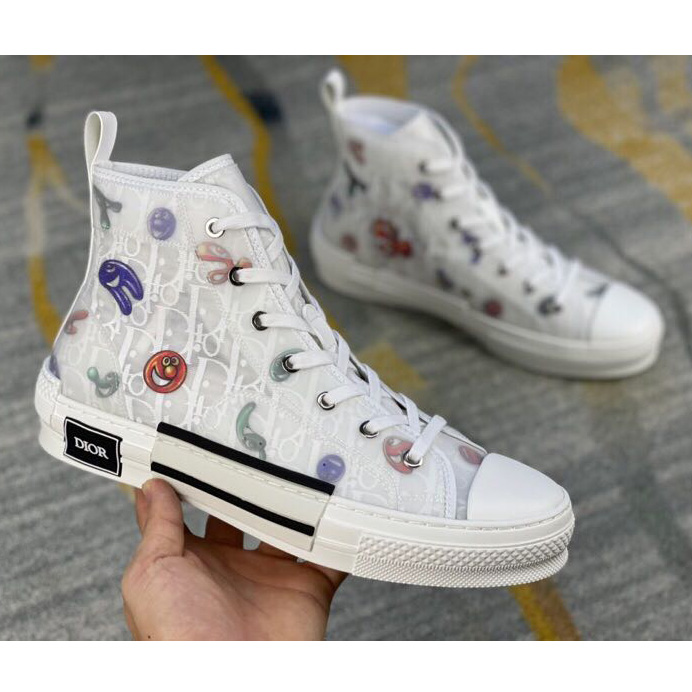 Dior B23 Dior And Kenny Scharf High-Top Sneaker - everydesigner