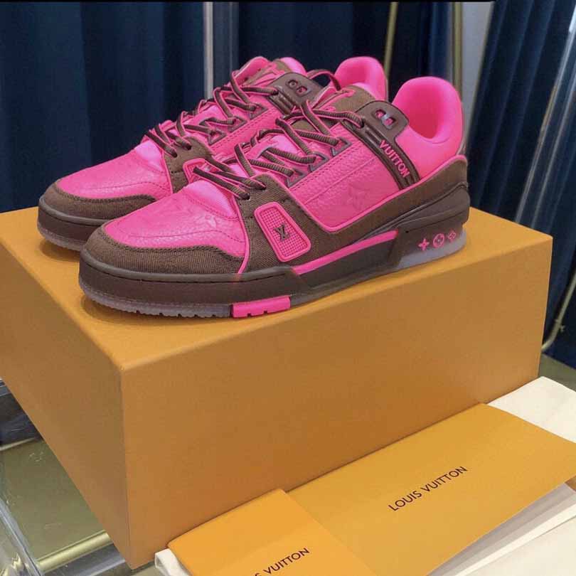 Louis Vuitton Trainer Sneaker Pink - everydesigner