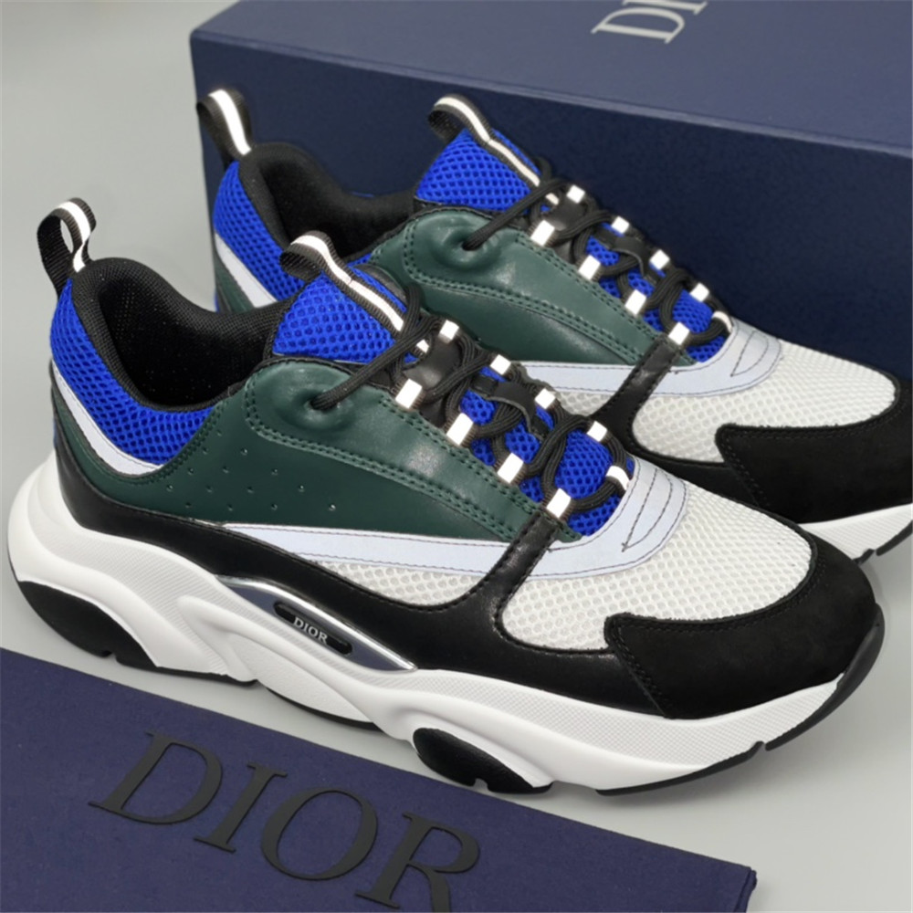 Dior B22 Low-top Sneaker In Green&Blue - everydesigner