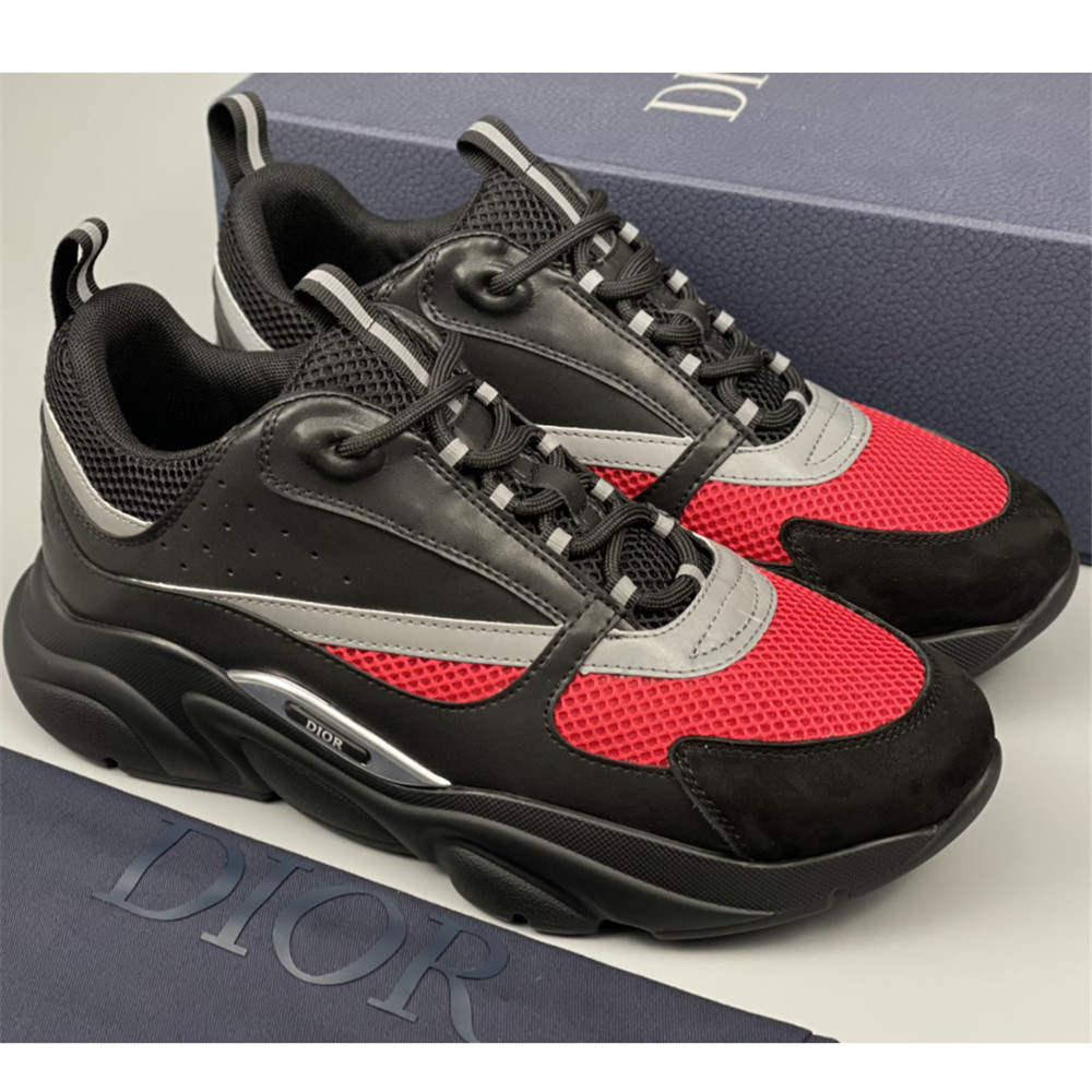 Dior B22 Low-top Sneaker In Black&Red - everydesigner