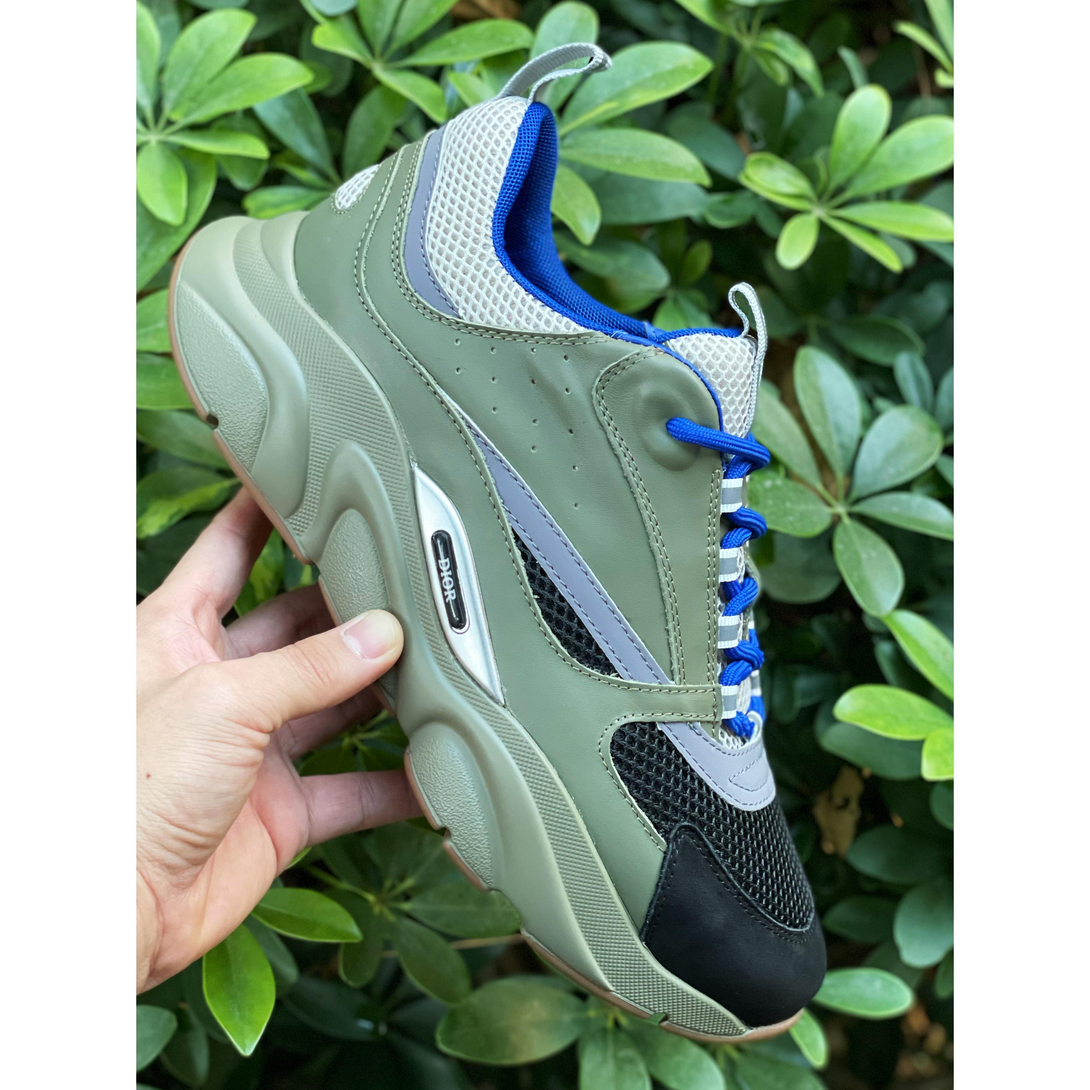 Dior B22 Low-top Sneaker In Green&Blue - everydesigner