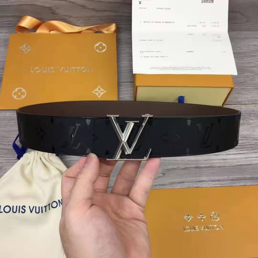 Louis Vuitton Initiales Monogram Eclipse Reversible Belt - everydesigner