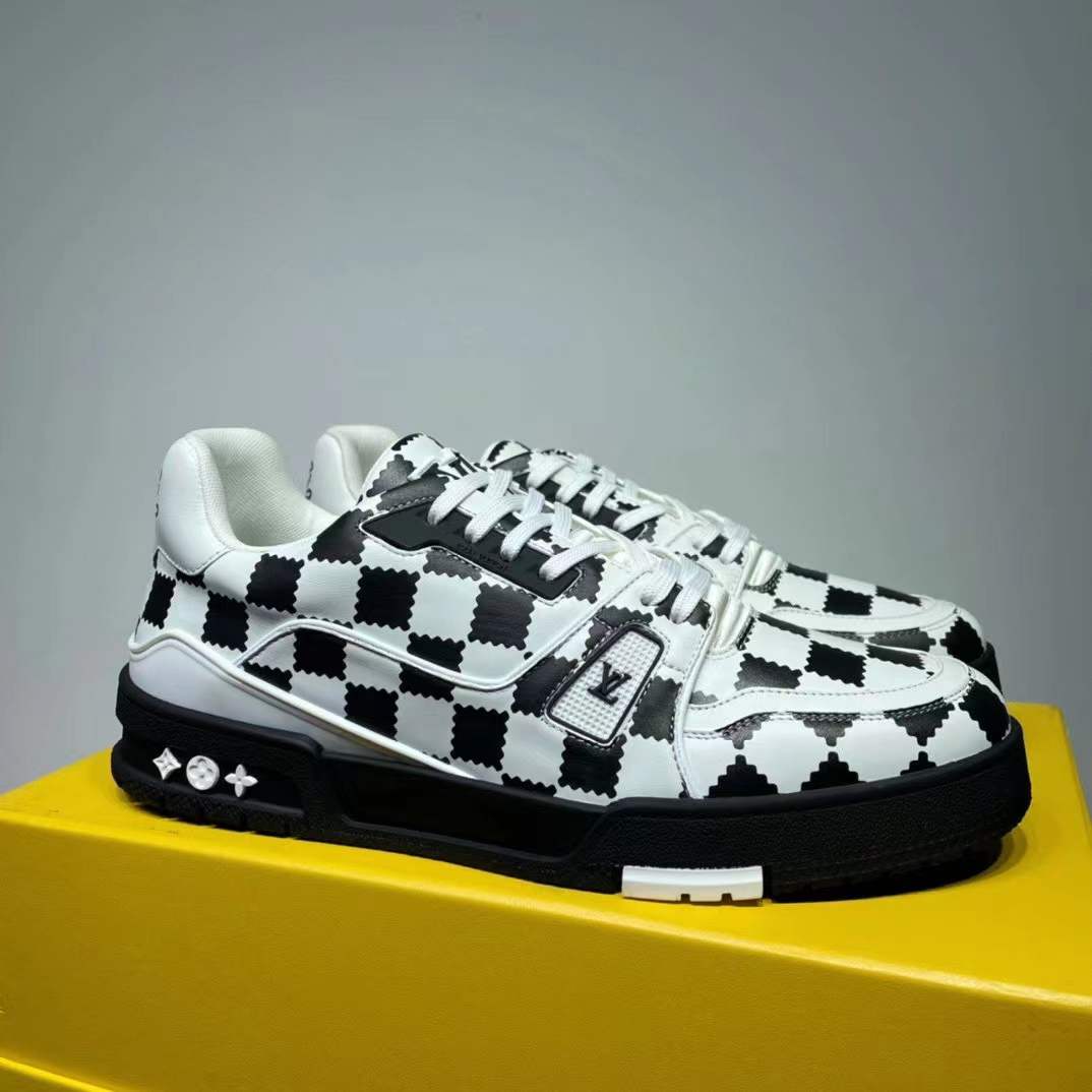 Louis Vuitton Trainer Sneaker Black White Damier - everydesigner