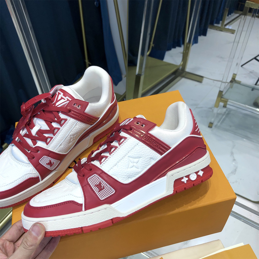 Louis Vuitton Trainer Sneaker In Red(Upon UK Size) - everydesigner