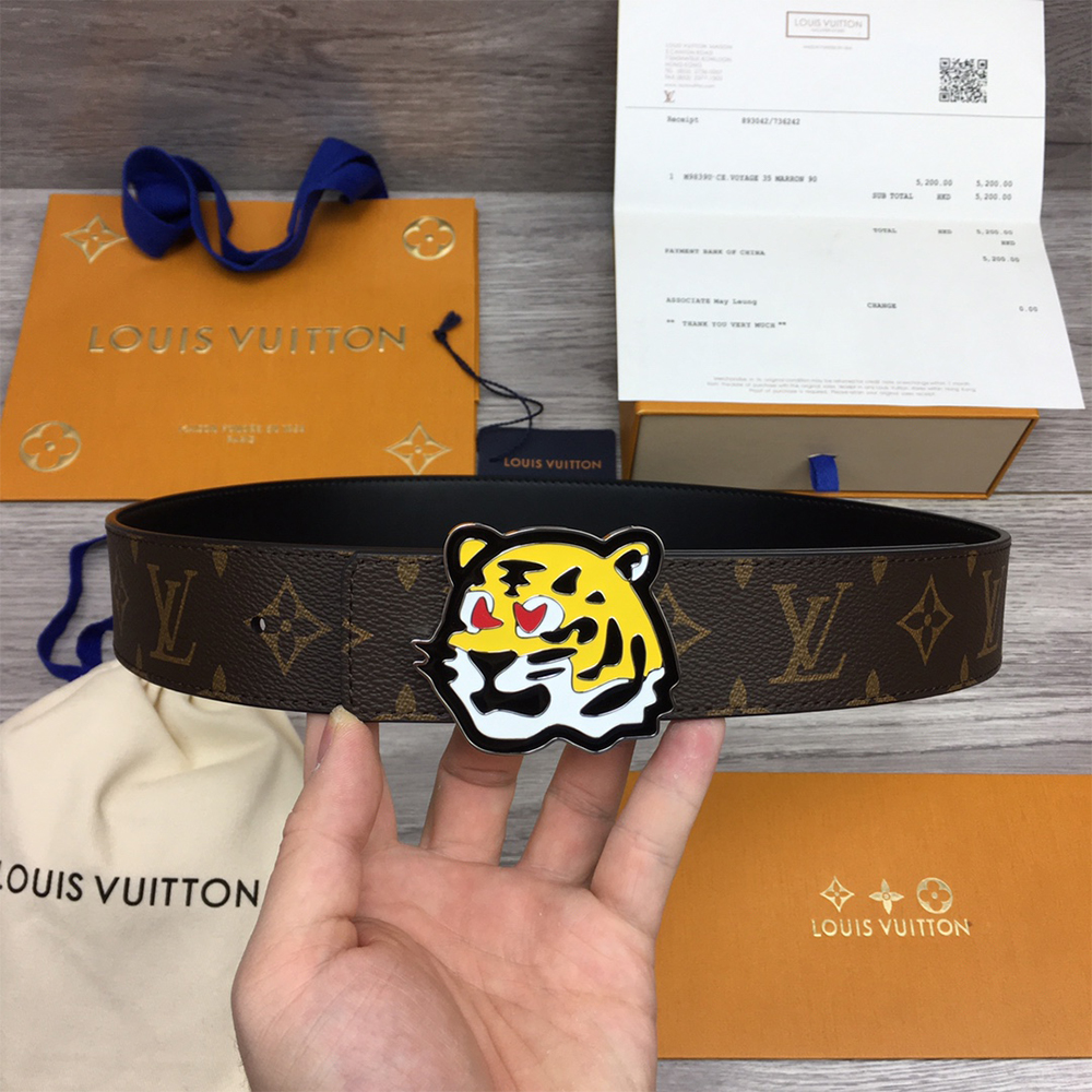 Louis Vuitton Tiger 40MM Belt Brown - everydesigner