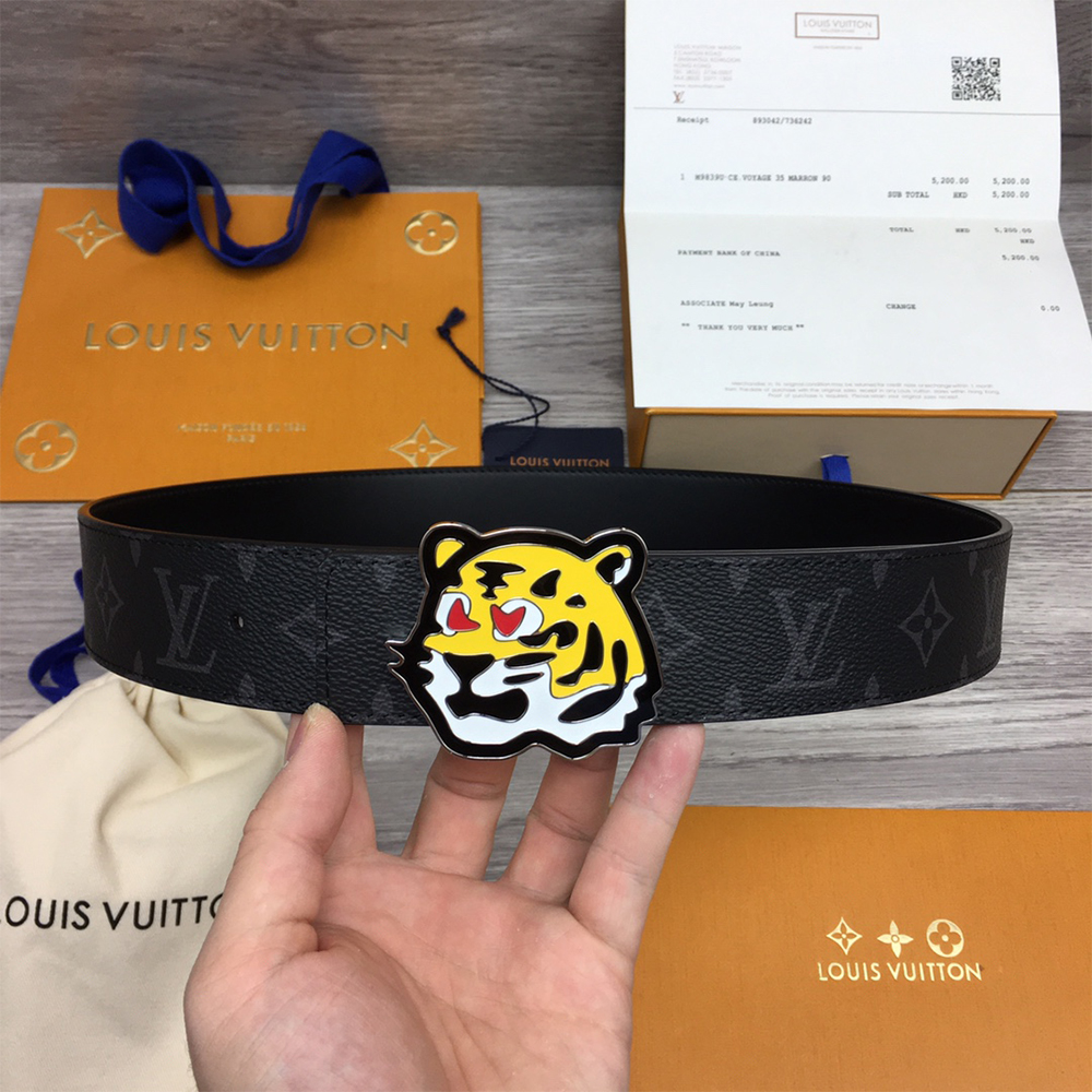 Louis Vuitton Tiger 40MM Belt Black - everydesigner