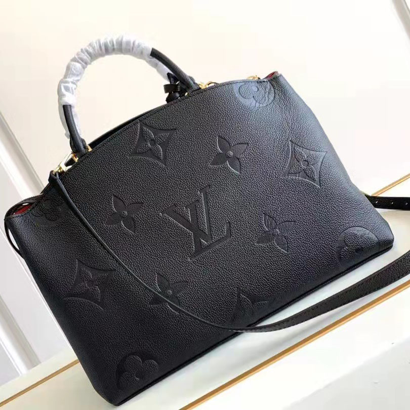 Louis Vuitton Black Monogram Leather Handbag (34-24-15CM) - everydesigner