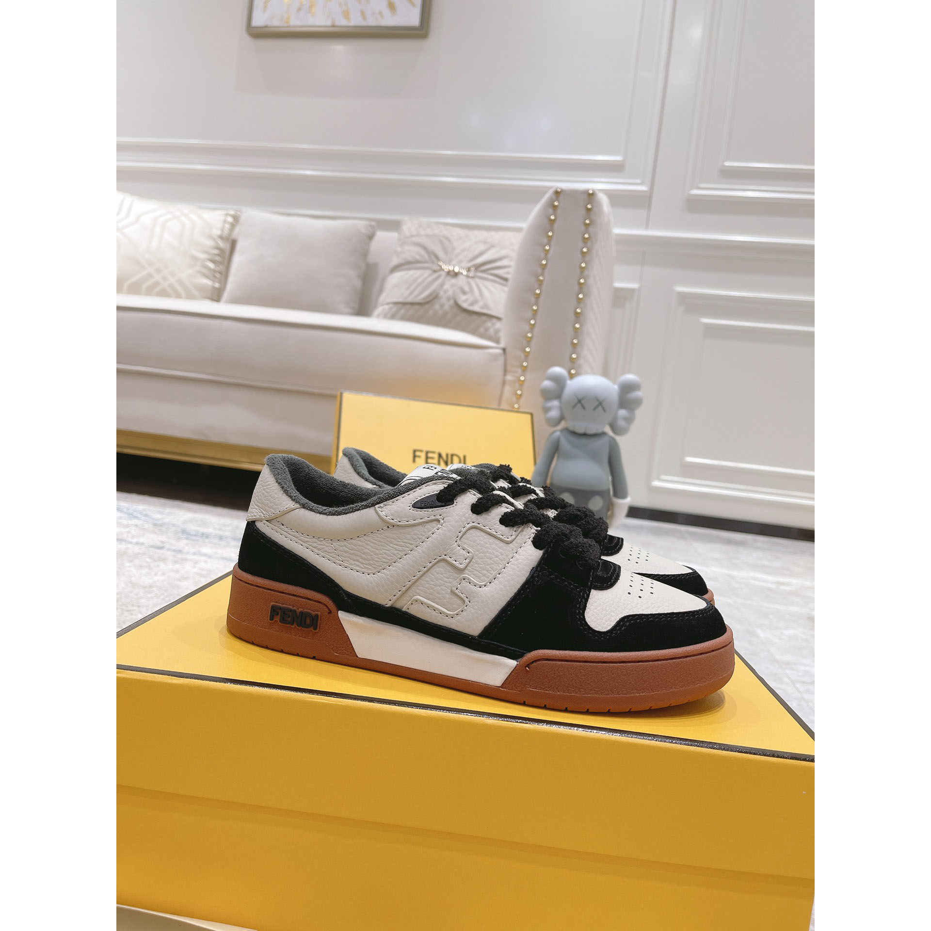 Fendi Match Beige Suede Low-tops(upon uk size) - everydesigner