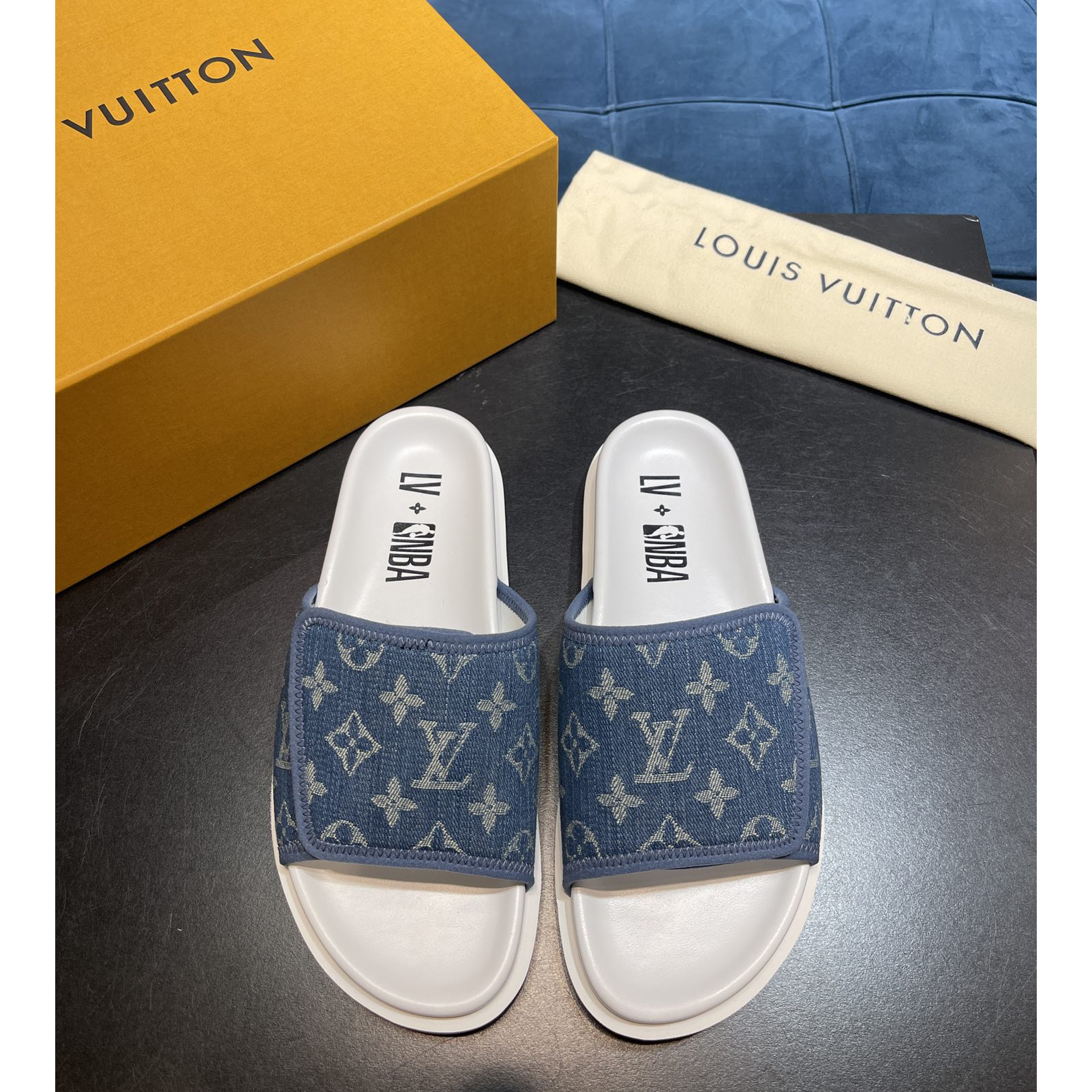 Louis Vuitton x NBA Monogram Slipper - everydesigner