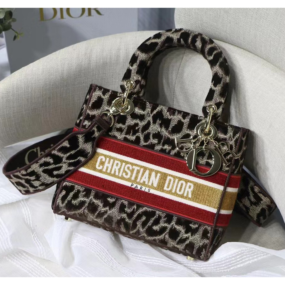 Dior Leopard Print Lady Bag（24-20-11CM） - everydesigner