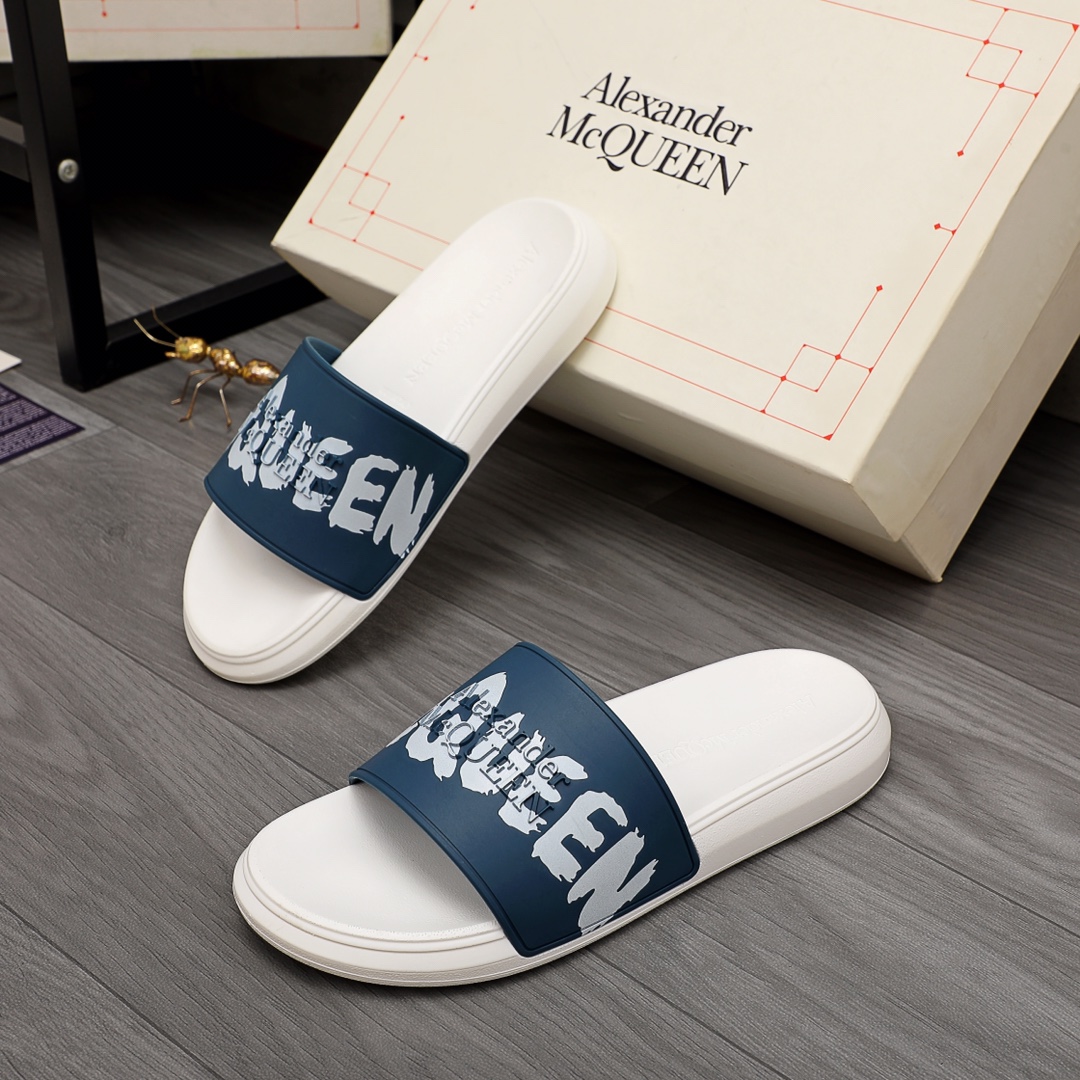 Alexander Mqueen Logo Slipper - everydesigner