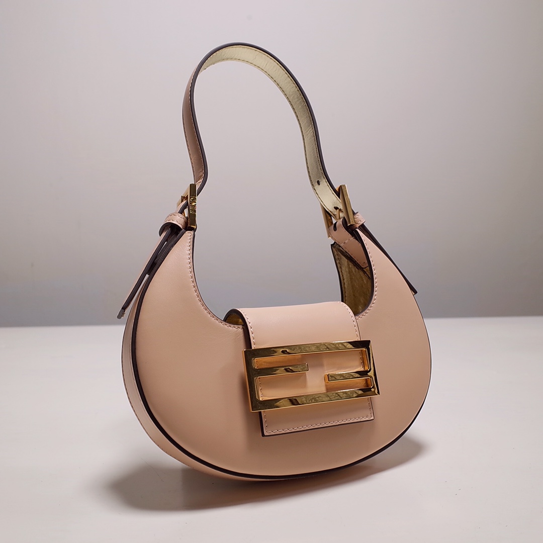 Fendi Cookie Pink Leather Mini Handbag（22-17.5-4.5cm） - everydesigner