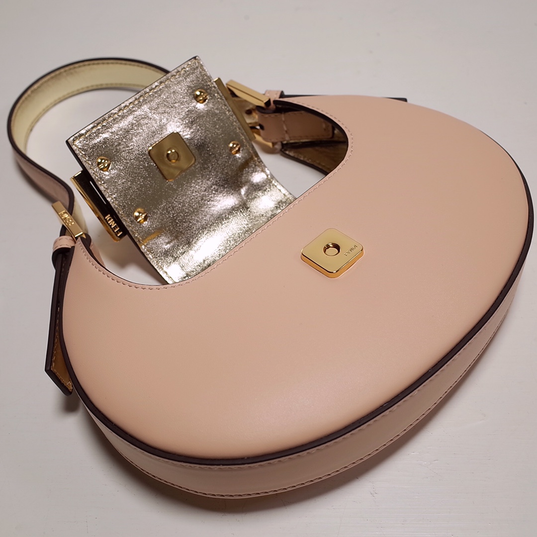 Fendi Cookie Pink Leather Mini Handbag（22-17.5-4.5cm） - everydesigner