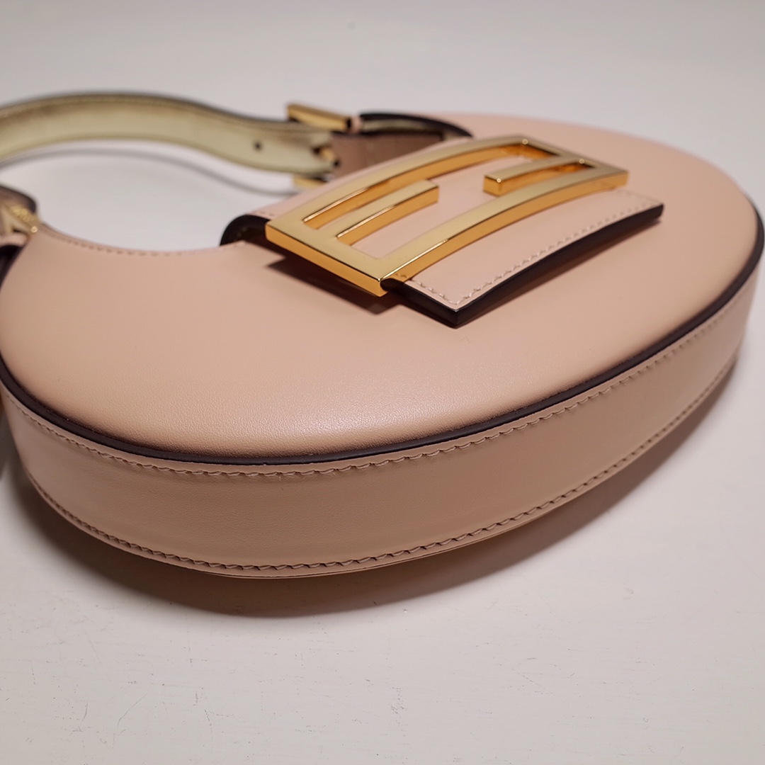 Fendi Cookie Pink Leather Mini Handbag（22-17.5-4.5cm） - everydesigner