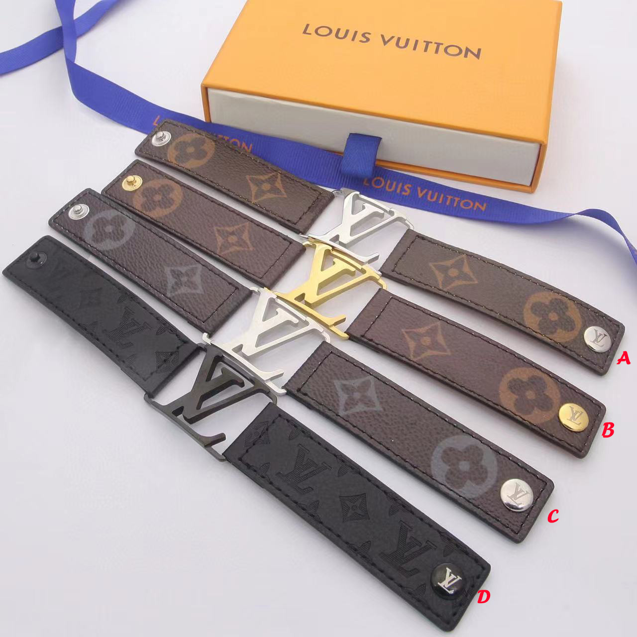 Louis Vuitton Monogram Leather Bracelet - everydesigner