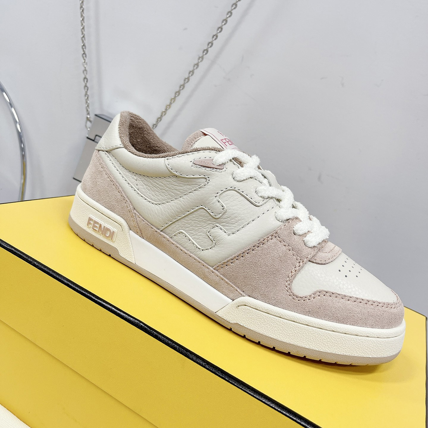 Fendi Match Pink Suede Low Tops Sneaker - everydesigner