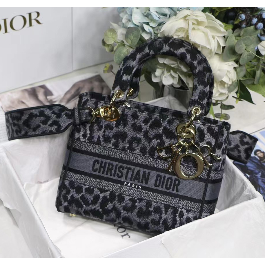 Dior Leopard Print Lady Bag（24-20-11CM） - everydesigner