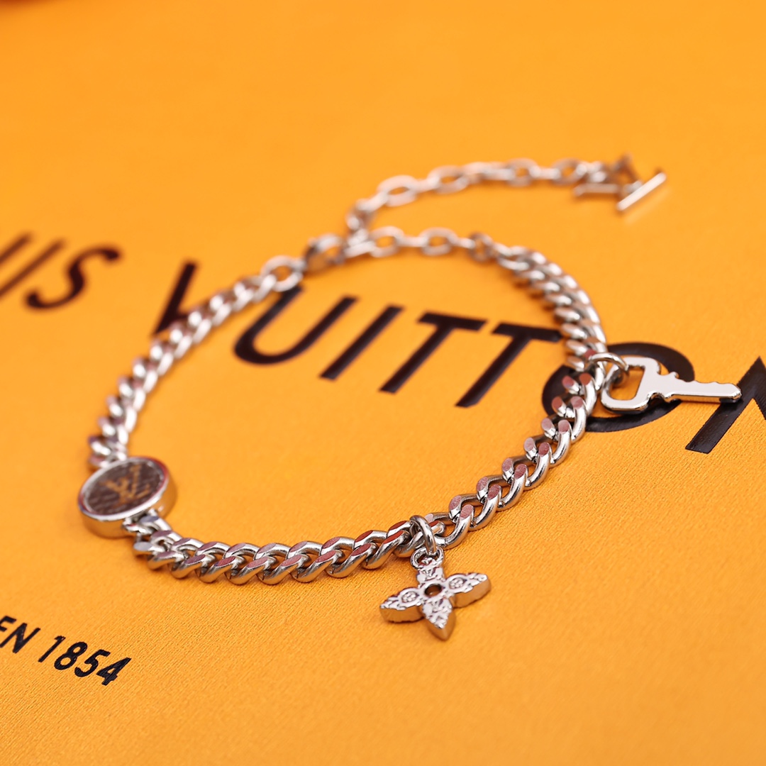 Louis Vuitton Monogram Lock Bracelet - everydesigner