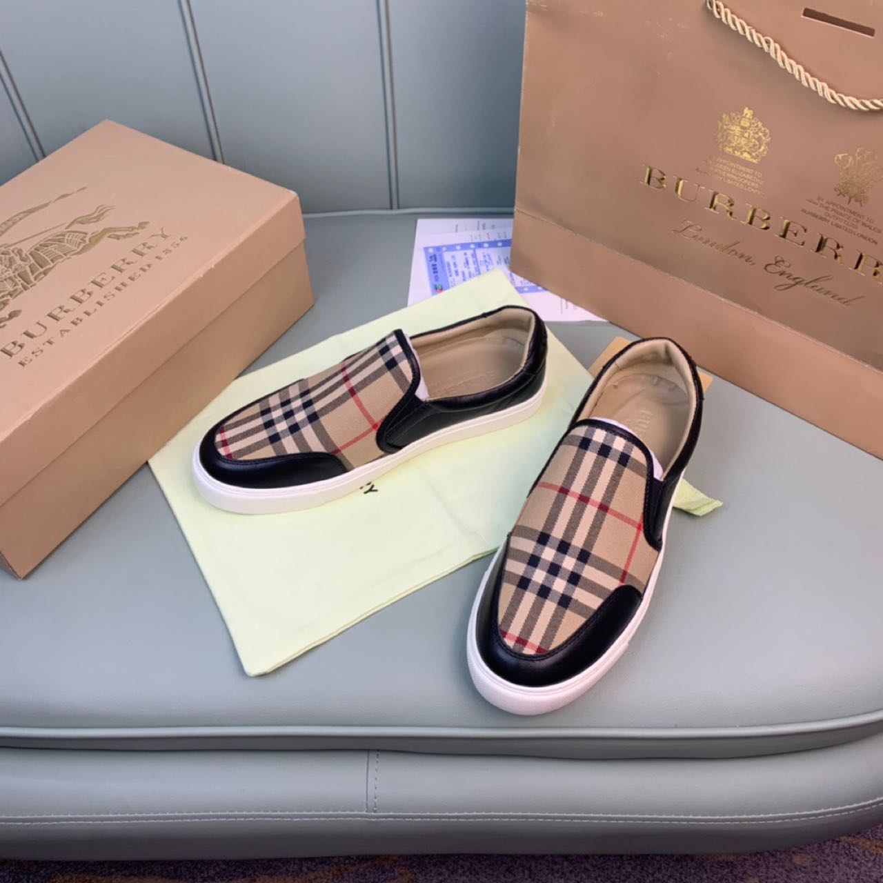 Burberry Vintage Check Loafers   - everydesigner