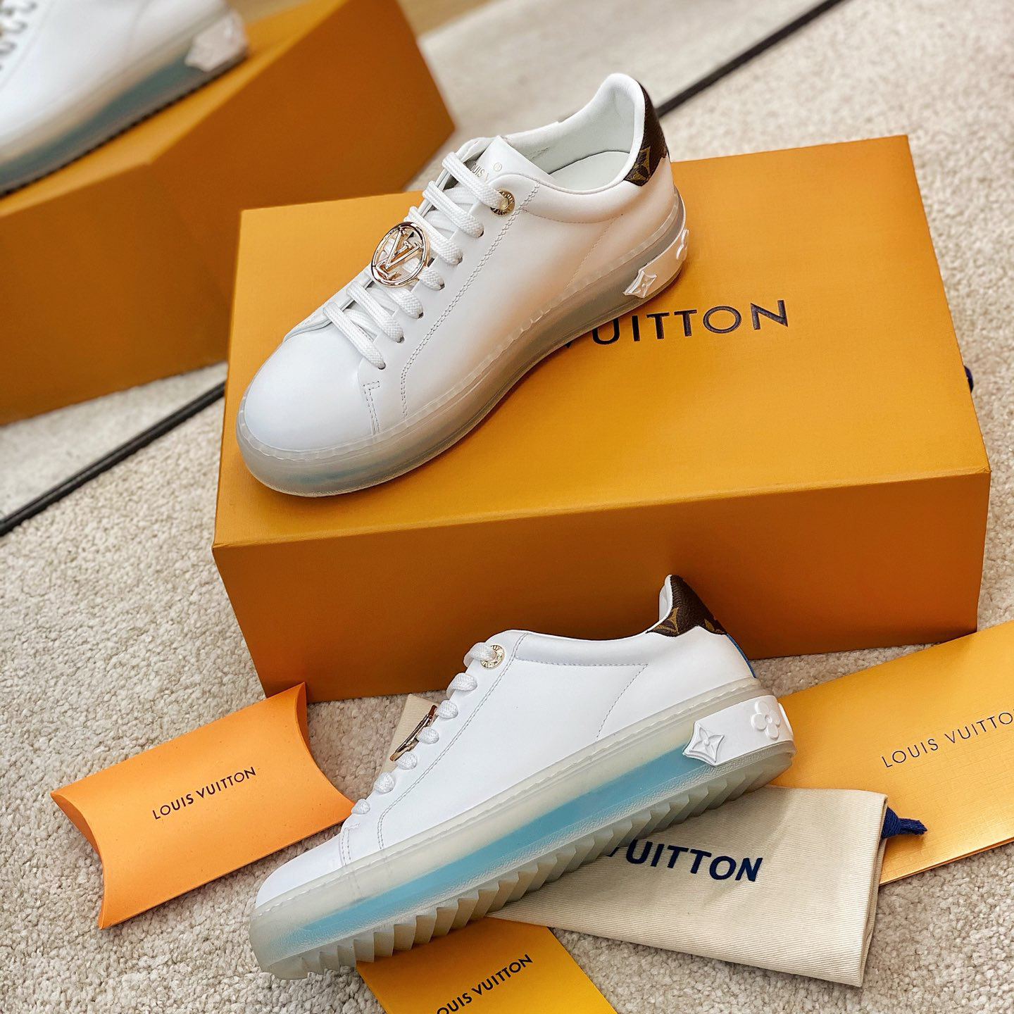 Louis Vuitton Logo Transparent Sole Sneaker  - everydesigner