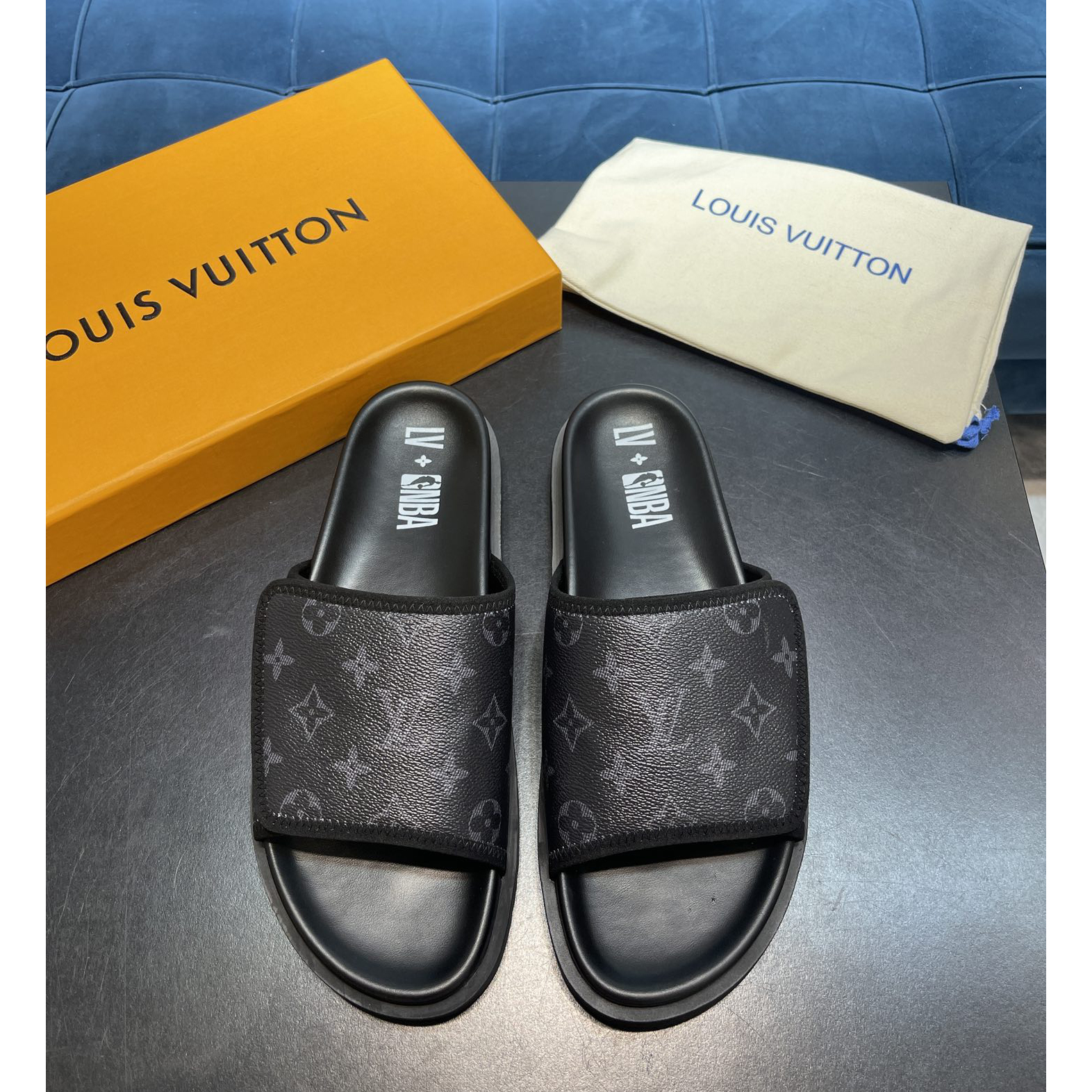 Louis Vuitton x NBA Monogram Slipper - everydesigner