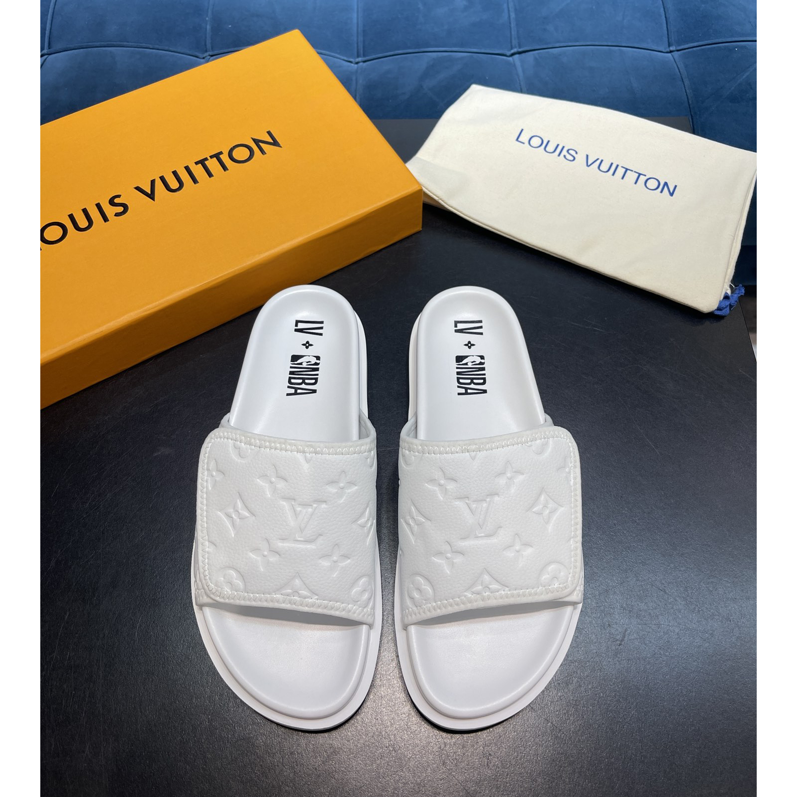 Louis Vuitton x NBA Monogram Slipper - everydesigner