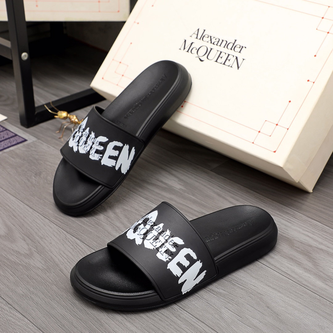 Alexander Mqueen Logo Slipper - everydesigner