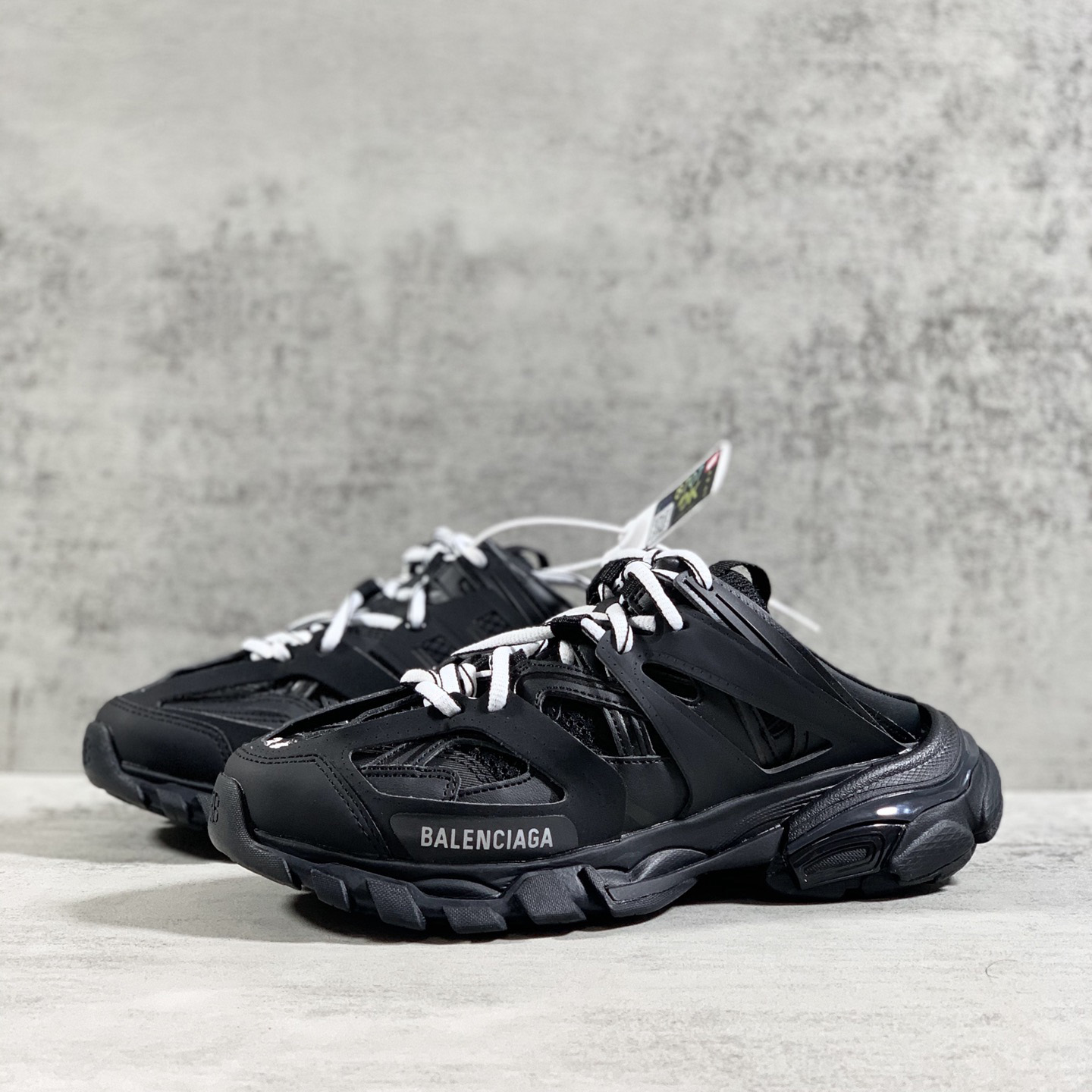 Balenciaga Track Mule In Black - everydesigner