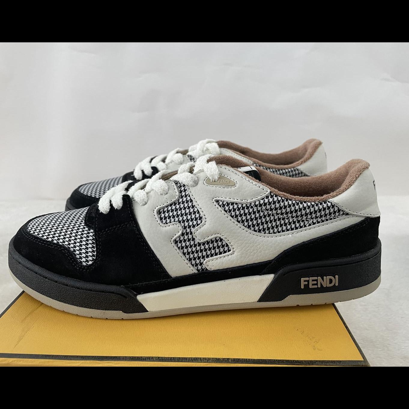 Fendi Match Low Tops In Black Suede Sneaker - everydesigner