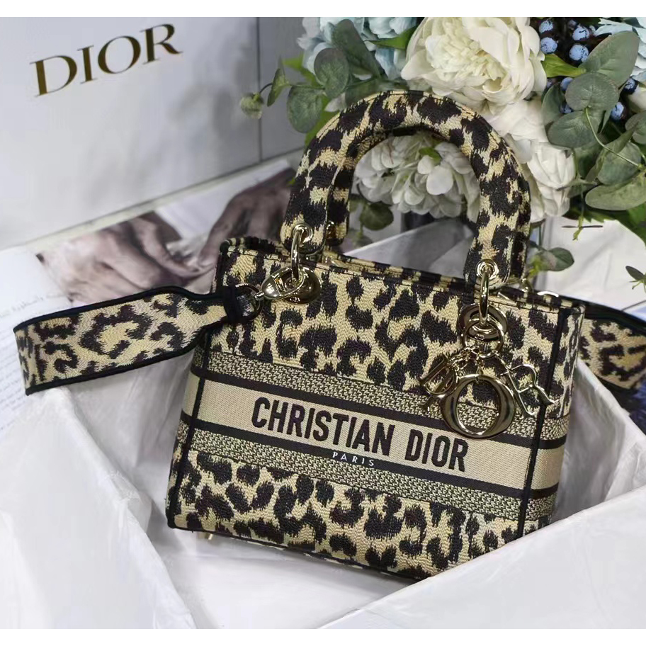 Dior Leopard Print Lady Bag（24-20-11CM） - everydesigner