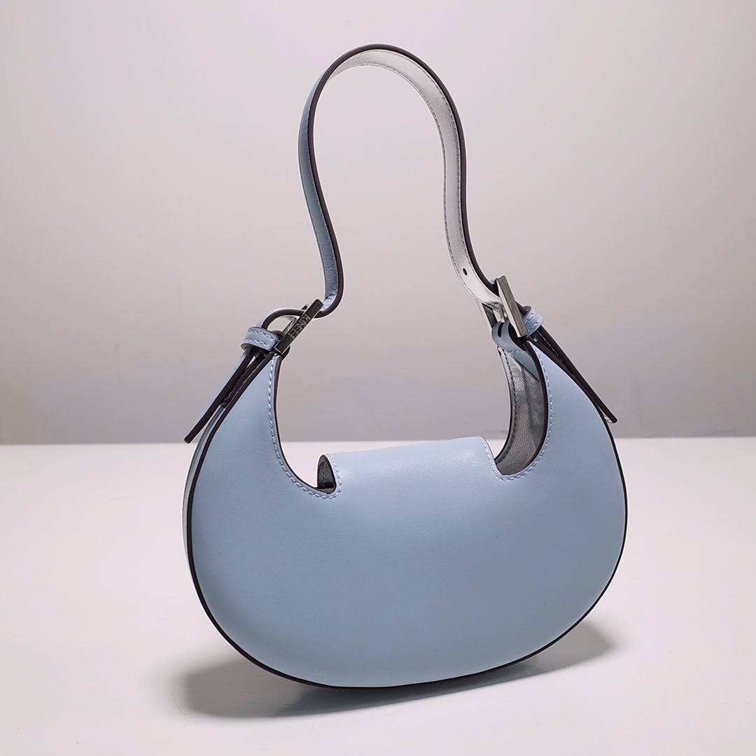 Fendi Cookie Blue Leather Mini Handbag（22-17.5-4.5cm） - everydesigner